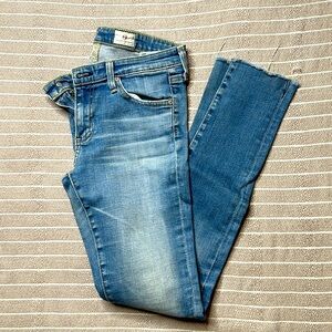 AG Women’s Denim Jeans light wash the legging ankle super skinny pants size 26R